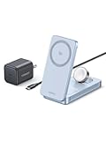 UGREEN 25W 3-in-1 Foldable Magflow Wireless Charger, Qi2 Magsafe Travel Charger for iPhone 16/15/14/13/12 AirPods and Apple Watch, Ultra-Compact Pocket-Size Charging Pad