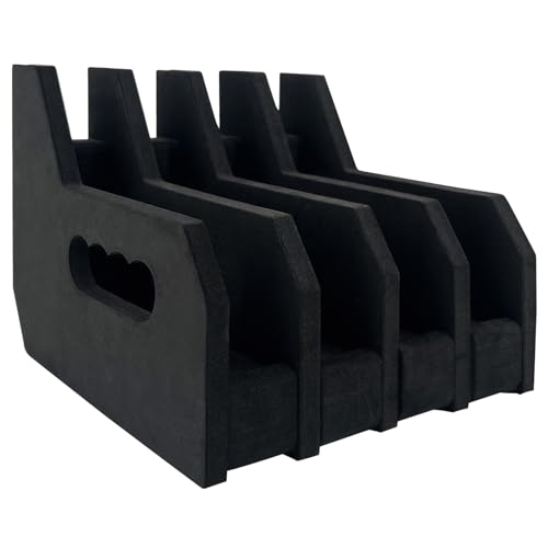 Liyeeeuo 4-Slot Foam Pistol Rack for Gun Safe, Gun Cabinet Accessories, Pistol Storage Solutions Organizer for Revolvers and Firearms, Handgun Rack Stand Display Holder
