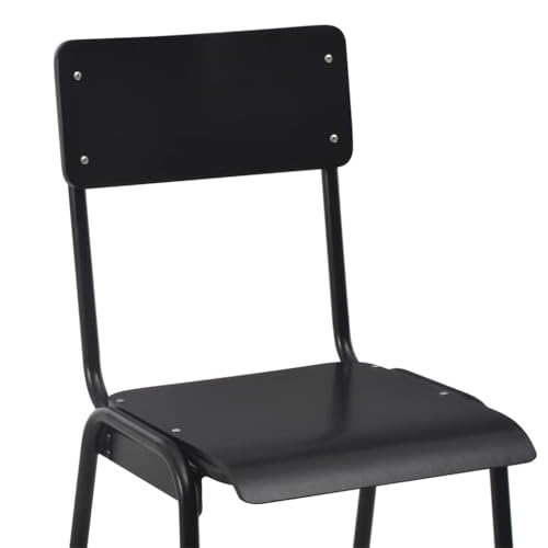 Tabouret de bar noir de cuisine empilable pour optimiser les petits espaces de salle - 5