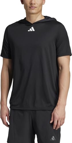 adidas Program Mens Short Sleeve Hoodie L Black-white4