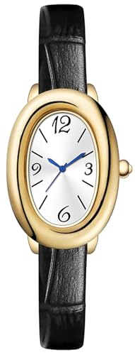 Montre à quartz pour femme en cuir souple BESTKANG avec cadran ovale aux finitions soignées