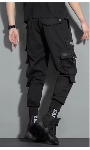 Pantalon cargo homme multi-poches avec rubans techniques suspendus