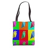 Vintage Retro Color Box Repeating Ravencoin Price Logo RVN Tote Bag