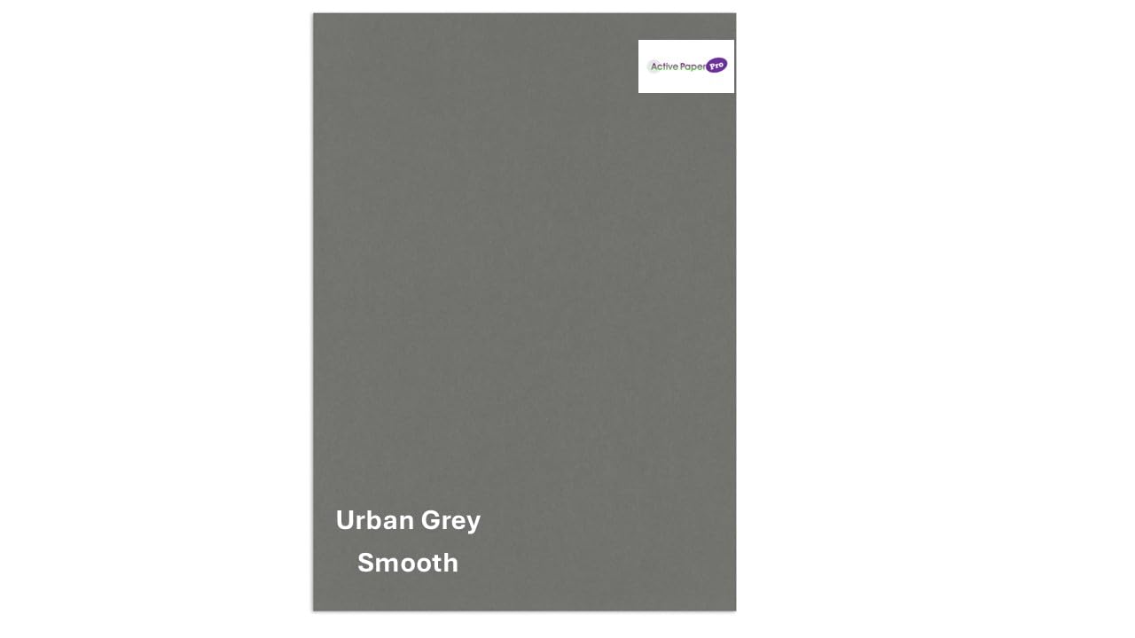 Urban Grey Smooth Card 12x12inch 240gsm 25 Sheets Dark Grey