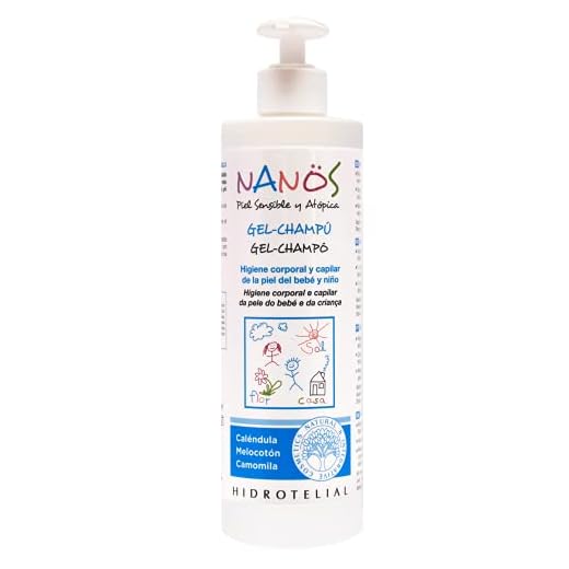 HIDROTELIAL Nanos Gel - Champú. Piel Sensible Y Atópica., Transparente, 500 Mililitro, 500 mililitro, 1