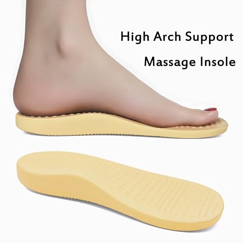 INMINPIN Women and Men Orthopedic Clogs Arch Support Garden Shoes Sandals Slippers with Plantar Fasciitis Feet Insoles,Bright Yellow,14-15 Women/12-13 Men