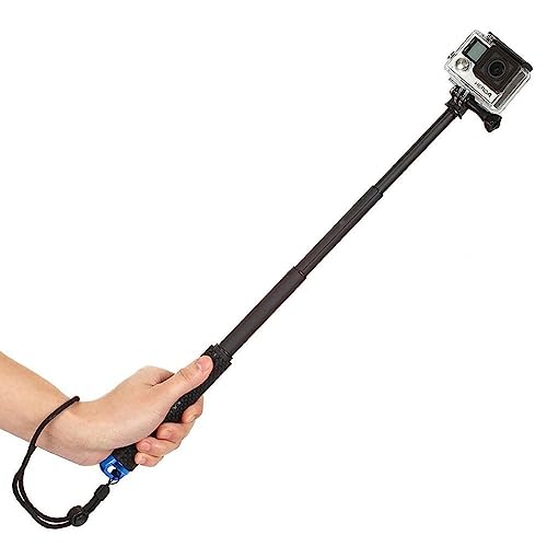 Alsukeay Selfie Stick Extendable Hand Grip Handheld Monopod Aluminum Telescopic Pole (7-19 Inch) Compatible With Gopro Hero 11 10 9 8 7 6 5 4 3+ 3 Session Sj4000 Sj5000 Action Cameras #TOP18