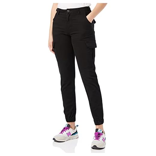 Urban Classics Dambyxor med hög midja, Svart, 28W Reguljär