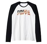 Mens Poppa Patriotic USA Vintage American Flag Raglan Baseball Tee