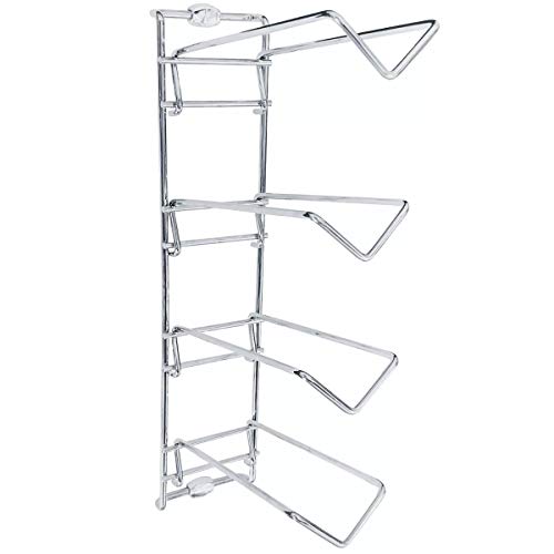 MS Aramados, 83110, Adega Para Parede Aramado Suporte 4 Garrafas Vinho, Cromado