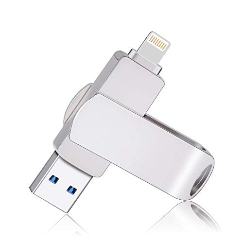 Sanfeya 64GB Lightning Flash Drive for iPhone, 2-in-1 USB 3.0 Thumb Drive Memory