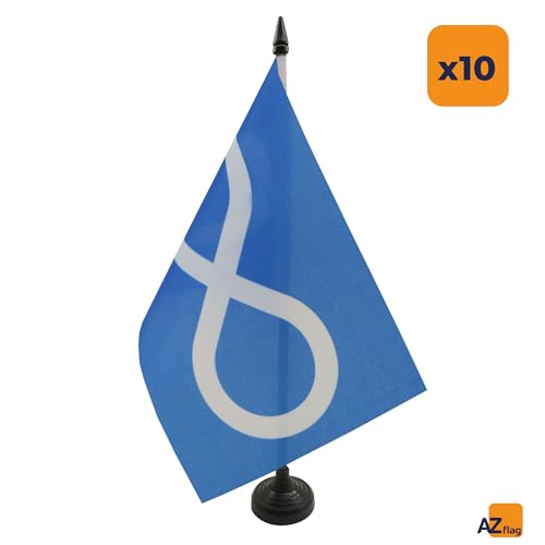 Drapeaux de table Métis de bureau en polyester de qualité supérieure - Ensemble de 10 AZ FLAG
