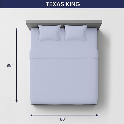 Image of SGI 80 inchx98 inch 4 Pc Texas King Sheet Set 600 TC 18 inch Deep, Cornflower Blue