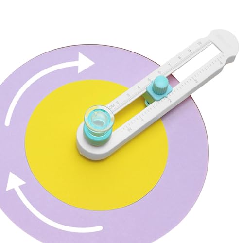 Cerft Círculo Cutter - Cortador para papel, corte de precisión, herramienta de papel para álbumes de recortes, con escala clara, bricolaje artesanal hecho a mano, papel giratorio rimmer y