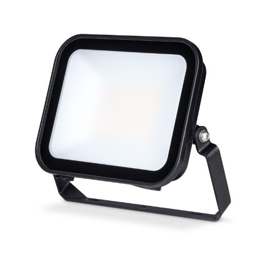 JCC Niteflood LED Floodlight, Modern Black Metal, 139 x 173.6 x 61.8 cm, Outdoor, 30W IP65 4000K, for Security Lighting