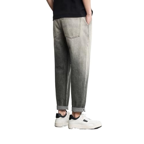 Gradient Washed Jeans with Straight Leg Casual Pants2