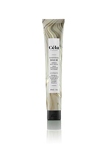 Céla Skin Care Essential Balm, Coconut/Bergamot Oil Moisturizer for Dry Skin