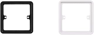 Schneider Electric Lisse Screwless Deco - Single Socket Surround, Spacer, GGBLSPC1BS, Black & Lisse White Moulded - Single Socket Spacer, GGBLSPC1S, White