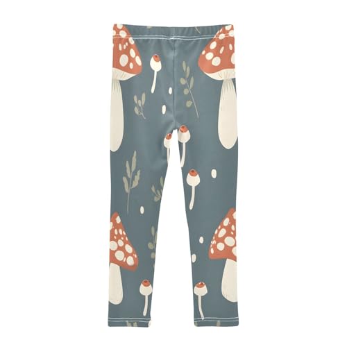 Bolaz Toddler Girls Leggings Printed Yoga Pants Leggings Mushroom and Grass for Kids2