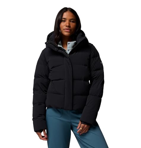 Columbia Womens Amaze Puff Hooded Jacket, Black, Large