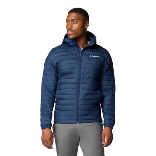 Columbia Men's Silver Falls 2 Hooded Jacket, Hooded Puffer Jacket, Collegiate Navy, S