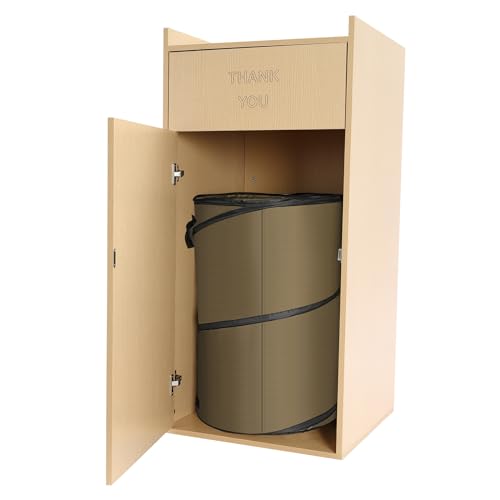 Caneca de basura de madera rectangular 30L para restaurante