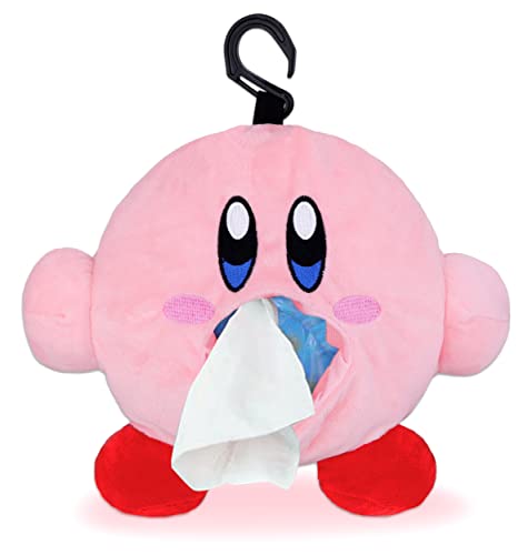 Roffatide Anime Kirby Tissue Box Cartoon Plush Doll Tissue Cover Creative Paper Holder Napkin Box Paper Storage for Car Home Bathroom