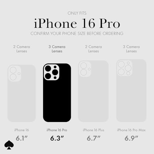 Image of kate spade new york iPhone 16 Pro Case - Wavy Nightfall | Compatible with MagSafe - Lightweight Designer Case for iPhone 16 Pro with Anti-Scratch Coating and Wavy Nightfall Design