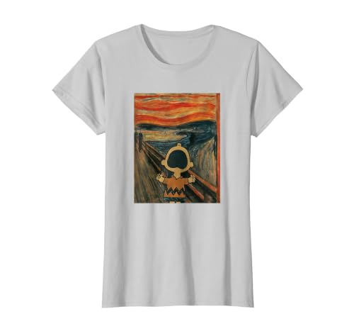 Peanuts - Charlie Brown - Scream T-Shirt, Women, Silver Grey, Medium