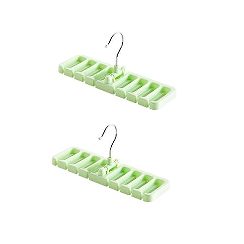 OFFSCH Multifunctional Necktie Organizer Rack - Hanger for Ties Scarves and Belts Closet Storage Light Green to Items Space-saving Design