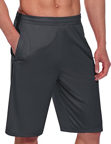 Image of BALEAF Men's Athletic Basketball Shorts Training Workout Zipper Pockets