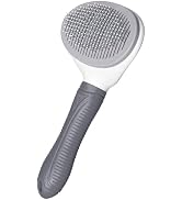 Self Cleaning Slicker Brush, Cat and Dog Brush, Indoor Cat and Dog Grooming Shed Brush, Easy to R...