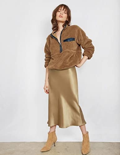 Image of Zeagoo Skirts for Women High Waist Skirt Elegant Midi Skirt Satin