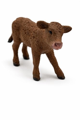 Schleich Farm World | Kalb 10154129 Bauernhof Spielfigur | detailgetreue Tierfiguren | tolles Geschenk für Jungen und Mädchen | Bauernhof Spielzeug ab 3 Jahre | 8 x 3 x 5 cm