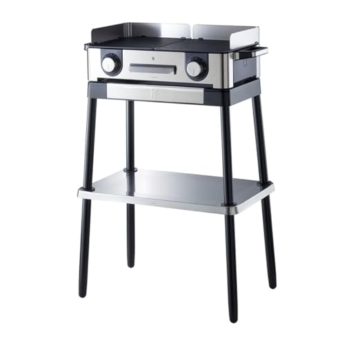 WMF Standfuß, Grill Tisch, Zubehör für alle Grills der WMF Master Grill, Tischgrill Standfuß, 72 cm hoch, cromargan matt/silber