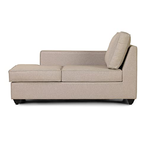 Image of Wakefit Sofa Set | 3 Year Warranty | Sofa 3 Seater, 3 Seater Sofa for Living Room, Wooden Sofa Set, 4 Seater + Left Aligned, Sofa for Living Room - Napper(Omega : Pearl)