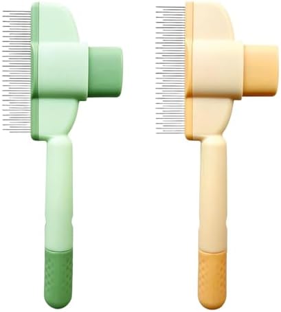 2 Pcs Cepillo Gato Peine, Cepillo para Perros y Gatos, Cepillo Quitapelos Mascotas con un Botón, Gatos Cepillo Gatos Cepillo, Cepillo Perros y Gatos Peine para Mascotas