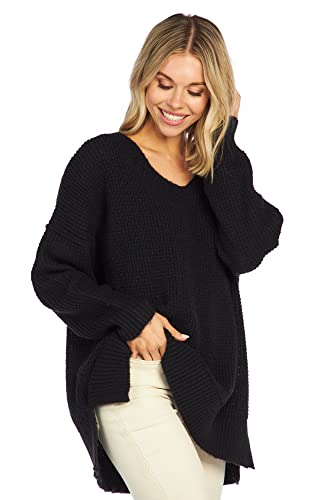 Image of Mud Pie Women's Mud Pie Avalon Womens Waffle Oversized Sweater