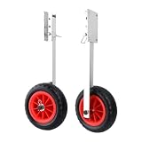 CzmAczMwg Ruote di Lancio per Barche gonfiabili Ruota per Carrello di Lancio con Specchio di Poppa Rimovibile da 10 Pollici Compatibile con Barche gonfiabili