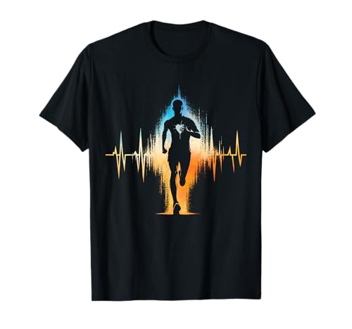 Correr ECG Heartbeat Heartline Marathon Endurance Runner Camiseta