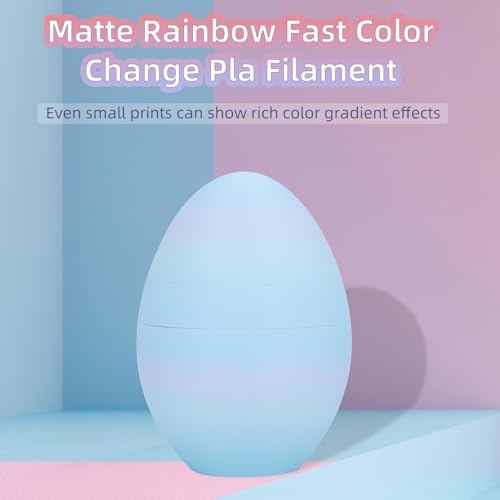 Image of 3DHoJor Matte Rainbow 3D Printer PLA Filament 1.75mm + /- 0.03 Multicolor Change Filament 1 KG(2.2lbs) Spool Fit Most FDM Printer-Blue Purple Green