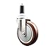 Service Caster Brand 5 Inch 316 Stainless Steel Light Duty Expanding Stem Caster Wheel Maroon Polyurethane Wheel and 1-3/8? Stem ? 350lbs./Caster ? Swivel Caster