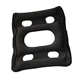 Generic Portable Breathable Inflatable Seat Cushion, Hemorrhoid Pillow, Ergonomic Support for Camping, Office, and Sedentary Lifestyle, Black
