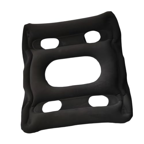 Generic Portable Breathable Inflatable Seat Cushion, Hemorrhoid Pillow, Ergonomic Support for Camping, Office, and Sedentary Lifestyle, Black