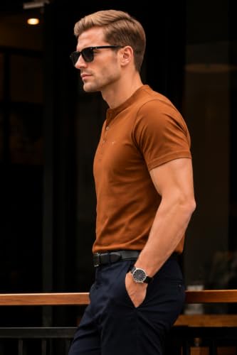 Image of Parcel Yard Men's Cotton Rich Solid Polo Tshirt | Collar Tshirts | Half Sleeves | Plain-Regular Fit