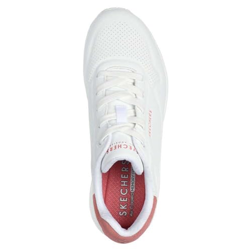 Image of Skechers Women's Uno-pop Back, White /Coral, 6