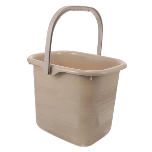 Holibanna Portable Plastic Bucket with Handle Multipurpose Water Container for Home Use Durable and Sturdy Design for Cleaning Camping and More