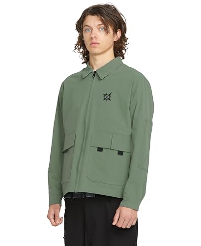 Image of Volcom Men's TT Sense Reversible Jacket - Lightweight Water-Resistant Street Jacket