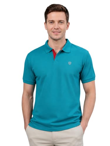 Image of Lux Cozi Men's Cotton Solid Polo Tshirt | Collar Tshirts | Half Sleeves | Stylish & Premium All Day Wear | Pack of 1