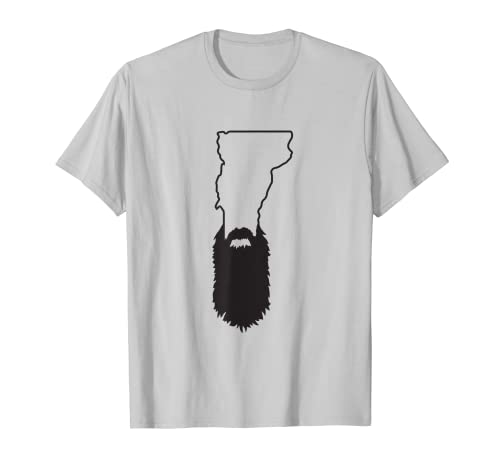 Divertente Vermont Beard VT Home State Schema Grafico Maglietta